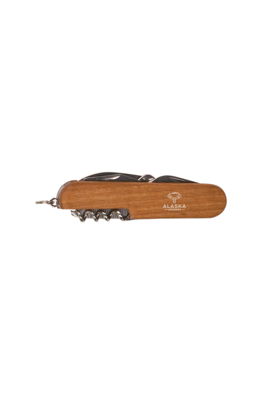 Alaska Legends Wooden 8-Function Multi-Tool Pocket Knife